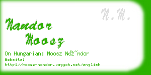 nandor moosz business card